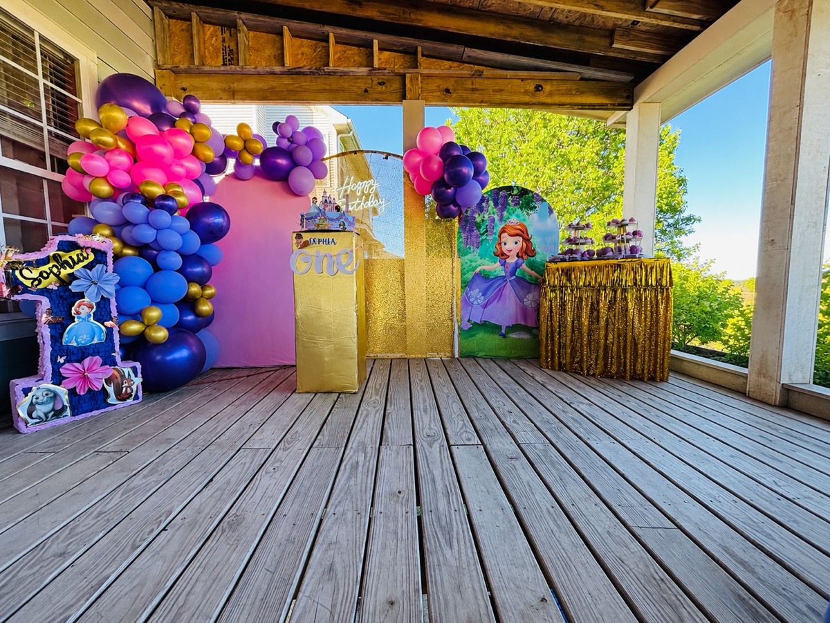 Beautifully decorated party space